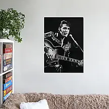 Плакат "Елвіс Преслі з гітарою на концерті, 1977, Elvis Presley", 60×43см, фото 2