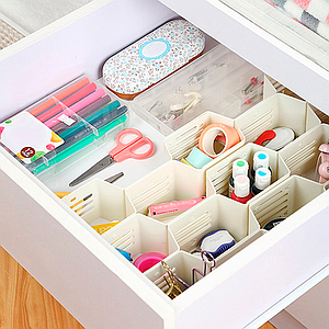 Interlocking Honeycomb Drawer Organizer - mDesign 