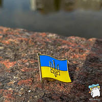 Значок, пін, брошка Прапор України з гербом Тризуб