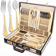 Набір столових приладів Limited Edition Versace LV-1002 на 12 персон у подарунковому кейсі 72 предмети Версаче