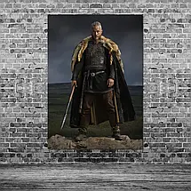 Плакат "Вікінги, Рагнар Сігурдссон з списом, Vikings", 60×43см, фото 3