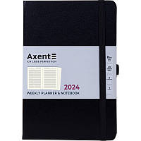 Щотижневик 2024 Axent Prime Strong 8507-24-01-A, 145x210 мм, чорний