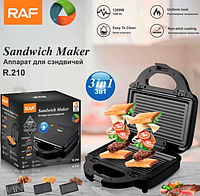 Гриль бутербродница вафельница орешница Аппарат для сендвичей 3 в1 RAF R210
