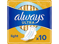 Прокладки гигиенические женские Дэнни 3к. 10шт Always Ultra Light ТМ ALWAYS BP