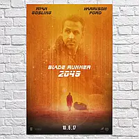 Плакат "Той, хто біжить по лезу 2049, Раян Ґослінґ, Blade Runner 2049 (2017), Gosling", 60×39см