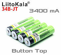 Аккумулятор 18650 button top LiitoKala Lii-34B-JT NCR18650B 3400mAh 6A Li-Ion выпуклый контакт TIPTOP