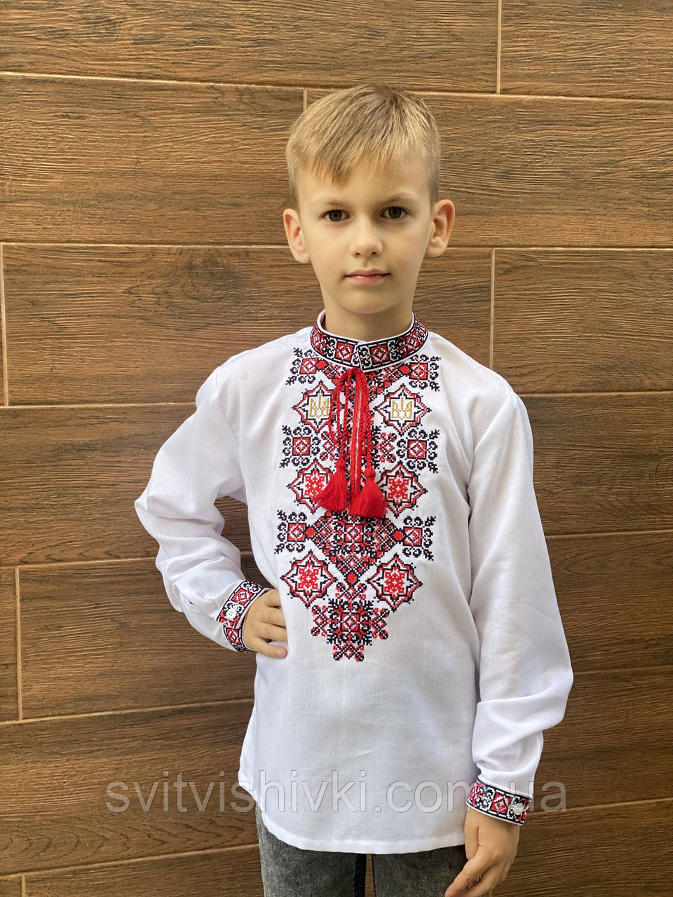 Синя вишиванка для хлопчика "Нік"