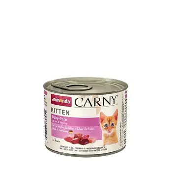 Вологий корм для котів Animonda Carny Kitten Baby-Pate Бебі-пате для кошенят| 200 г (птиця)