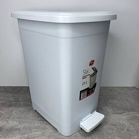 Відро для сміття пластикове Slim 25 л з педалею Elif Plastik 342