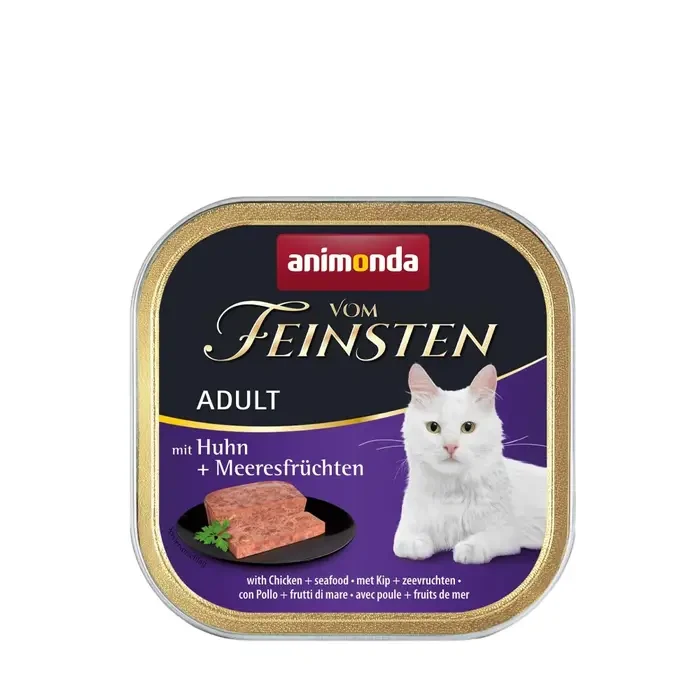 Вологий корм для котів Animonda Vom Feinsten Adult with Chicken + Seafood | 100 г (курка та морепродукти)