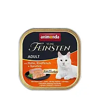Влажный корм для кошек Animonda Vom Feinsten Adult with Chicken, Beef + Carrots | 100 г (курица, говядина и мо