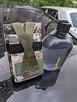 Военный подсумок для фляжки с креплением на пояс, чехол-подсумок для фляги с водой Пиксельный zin