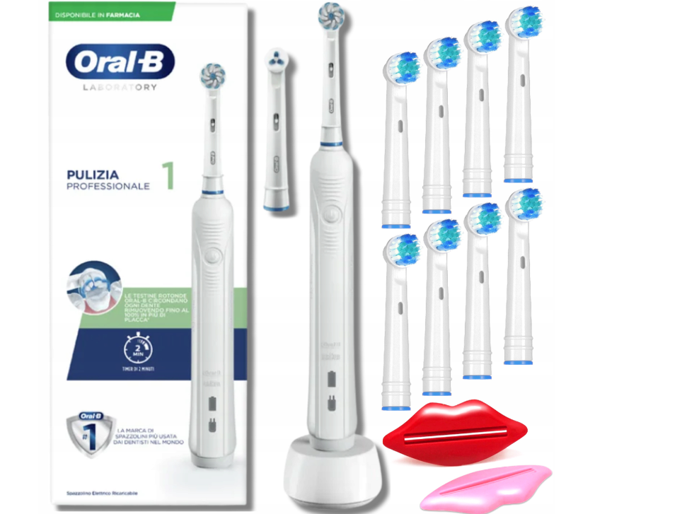 Електрична зубна щітка Braun ORAL-B PRO 1 GumCare з насадками та вичавлюваннями для пасти