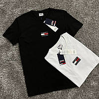 Футболка Tommy Jeans Box Logo T-SHIRT Black White Черная Белая