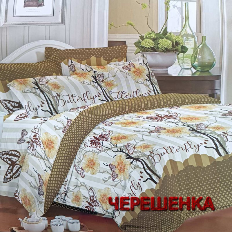 Світла тканина 220 см Поліестер 75 з принтом дерева, квіти та метелики, для пошиття постільної білизни в рулоні 60 м