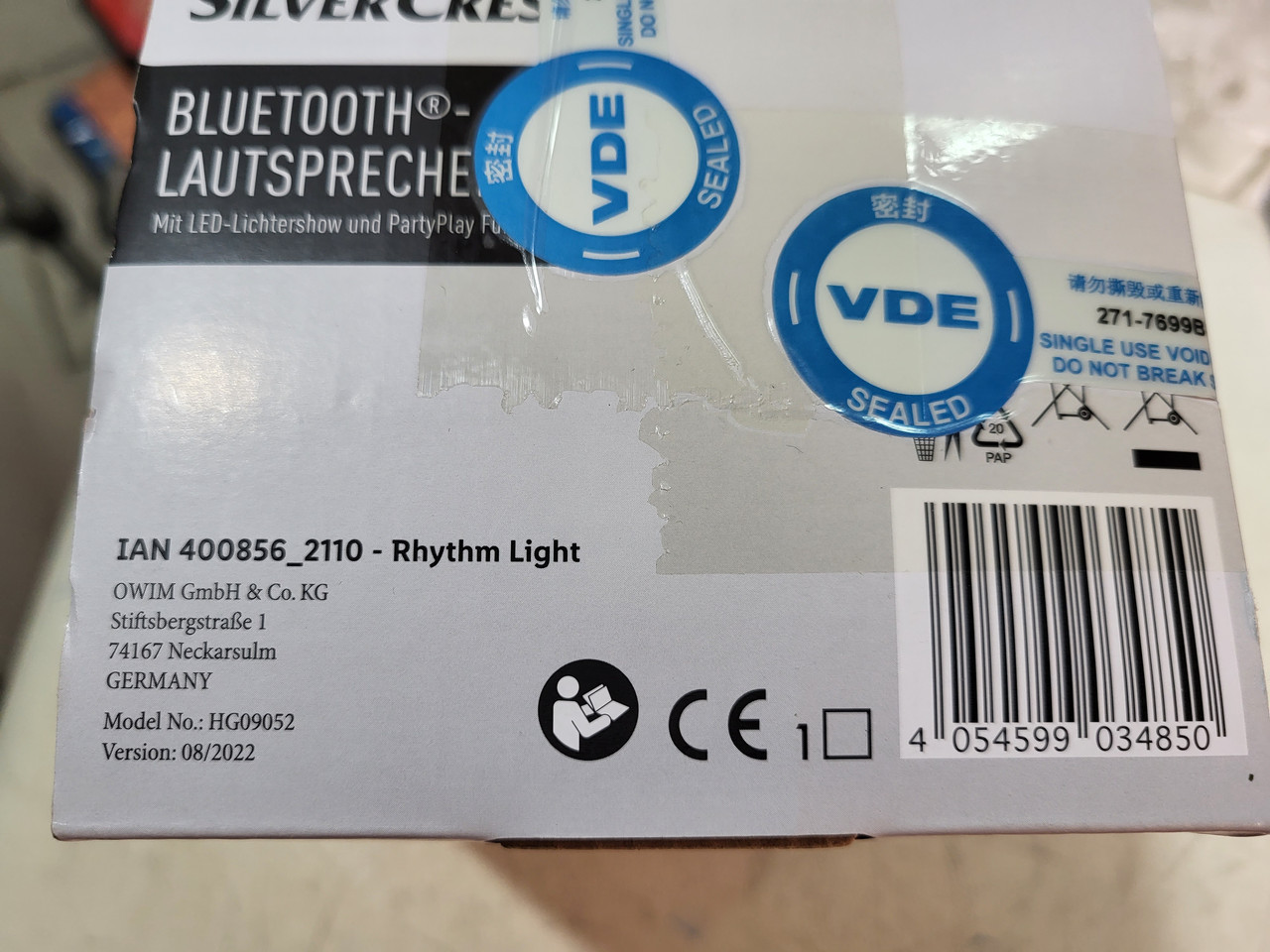 Bluetooth колонка,динамік Silver Crest Rhythm Light (HG 09052) з функцією  PartyPlay. (ID#1946911576), цена: 1200 ₴, купить на