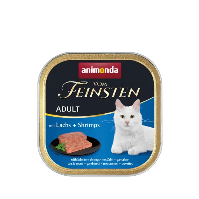 Вологий корм для кішок Animonda Vom Feinsten Adult with Salmon + Shrimps ⁇ 100 г (лосось і креветки)