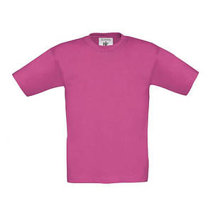 Дитяча футболка B&C Exact 150 рожева - fuchsia