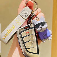 Брелок для ключей французский бульдог В ОЧКАХ на ключи , сумку , рюкзак