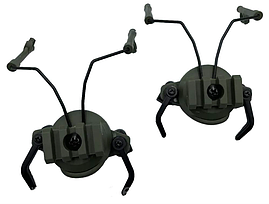 Кріплення адаптер для активних навушників Peltor/Earmor/Walkers Black, фото 3