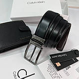 Чоловічий подарунковий набір портмоне та ремінь Ck (497), фото 10