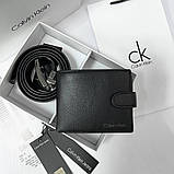 Чоловічий подарунковий набір портмоне та ремінь Ck (497), фото 2