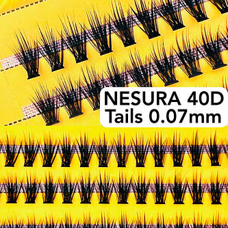 Вії Nesura Tails 40D 0.07 Хвости