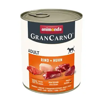 Вологий корм для собак Animonda GranCarno Adult Beef + Chicken | 800 г (яловичина та курка)
