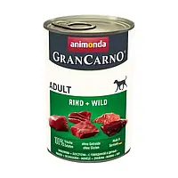 Вологий корм для собак Animonda GranCarno Adult Beef + Game | 400 г (яловичина та дичина)