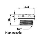 Заглушка (пробка) SANDIPLUS латунь зовнішня 1/2" SD213W15, фото 2