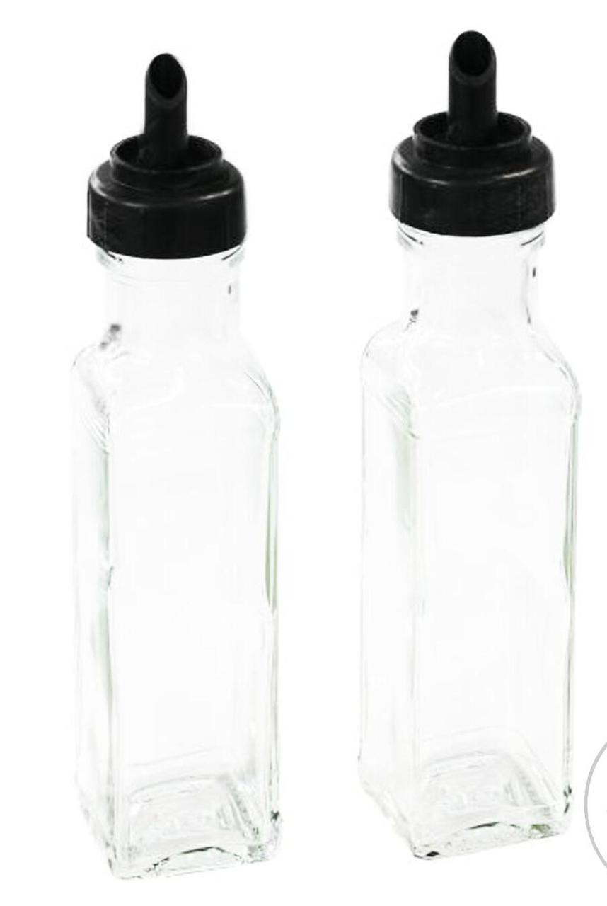 Пляшка для соусів 100 мл з чорним пластиковим дозатором Maraska Everglass
