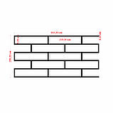 Трафарет багаторазовий для штукатурки Цегла 603х298х1 мм tds-1.1E, фото 2