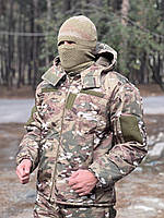 Тактический костюм мультикам зимний softshell, костюм мультикам военный, зимняя форма мультикам