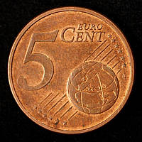 Монета Германии 5 евроцентов 2002-21 гг.