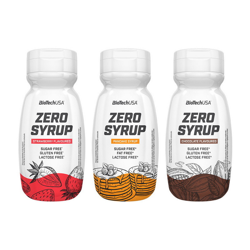 Zero Syrup (320 ml, chocolate) strawberry Bomba - фото 1 - id-p1946935954