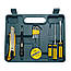 Набір ручних інструментів 11 предметів у кейсі для дому універсальна валіза для ремонту, фото 4