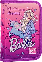 Пенал для школы, школьный пенал для девочек (твердый, одинарный) YES HP-04 Barbie 533065