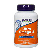Витаминно-минеральный комплекс Омега-3 для спорта Ultra Omega-3 (90 softgels), NOW Bomba