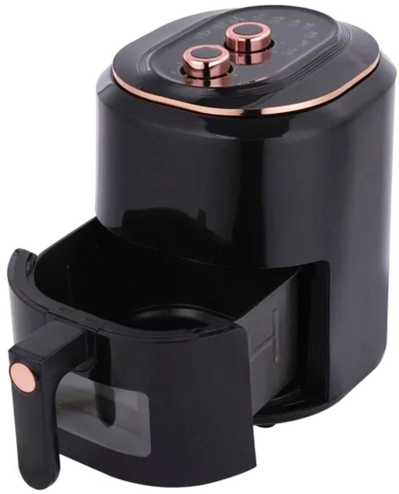 Аерофритюрниця електрична безмасляна Rainberg RB-2242 фритюрниця 7,5 л 3800 Вт Чорний