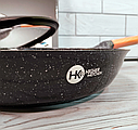 Універсальна сковорода Higher Kitchen НК319 28 см із кришкою й антипригарним гранітним покриттям, фото 8