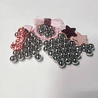 Штучні декоративні перли без отворів для прикрас, намистини для рукоділля срібло 6 мм 100шт (6617)