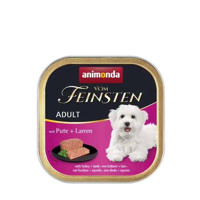 Вологий корм для собак Animonda Vom Feinsten Adult with Turkey + Lamb | 150 г (індичка і ягня)