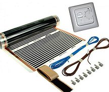 10м2. Інфрачервона тепла підлога EXA (Корея), комплект з механічним терморегулятором RTC70.26