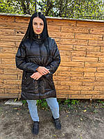 Жіноча чорна демісезонна куртка на осінь Туреччина