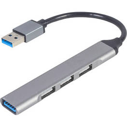 Концентратор Gembird USB-A to USB 3.1 Gen1 (5 Gbps), 3 х USB 2.0 (UHB-U3P1U2P3-02) - оригінал