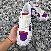 Shoes White Violet Red кроссовки и кеды высокое качество Размер 36