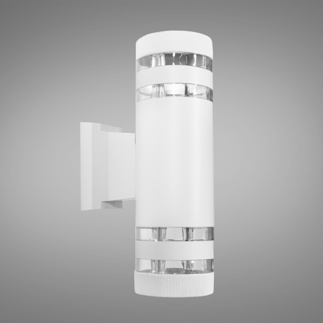 Фасадний світильник, що світить у дві сторони під змінну лампу колір Білий 2 лампы E27 max 60W Ват Diasha DF-2213WH