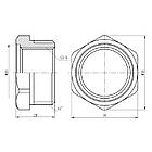 Футорка SANDI FORTE латунь вн-зв 1"x3/4" SF3742520, фото 2