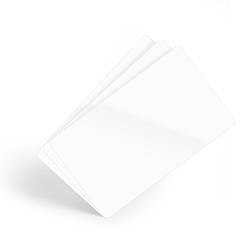 Картка пластикова біла без чипа