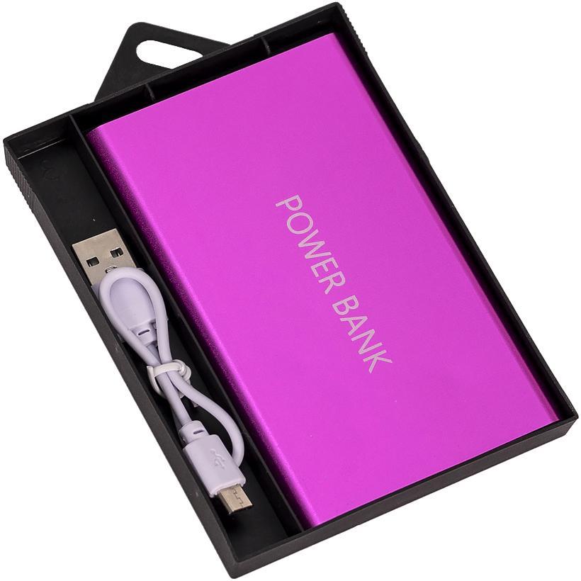 Ультратонкий повербанк 10000 mah Power Bank фіолетовий